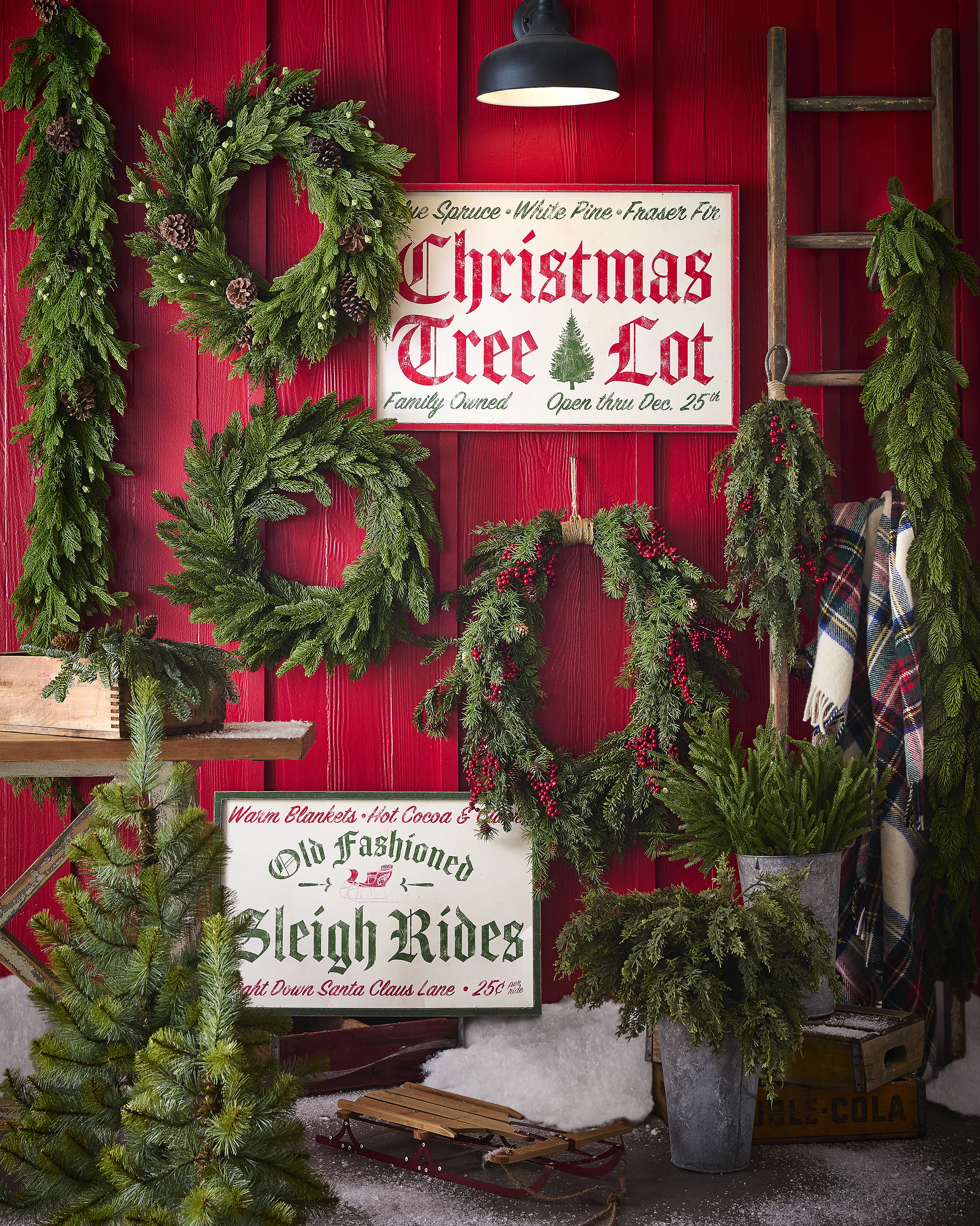 Raz Imports Christmas greenery wreaths and garlands
