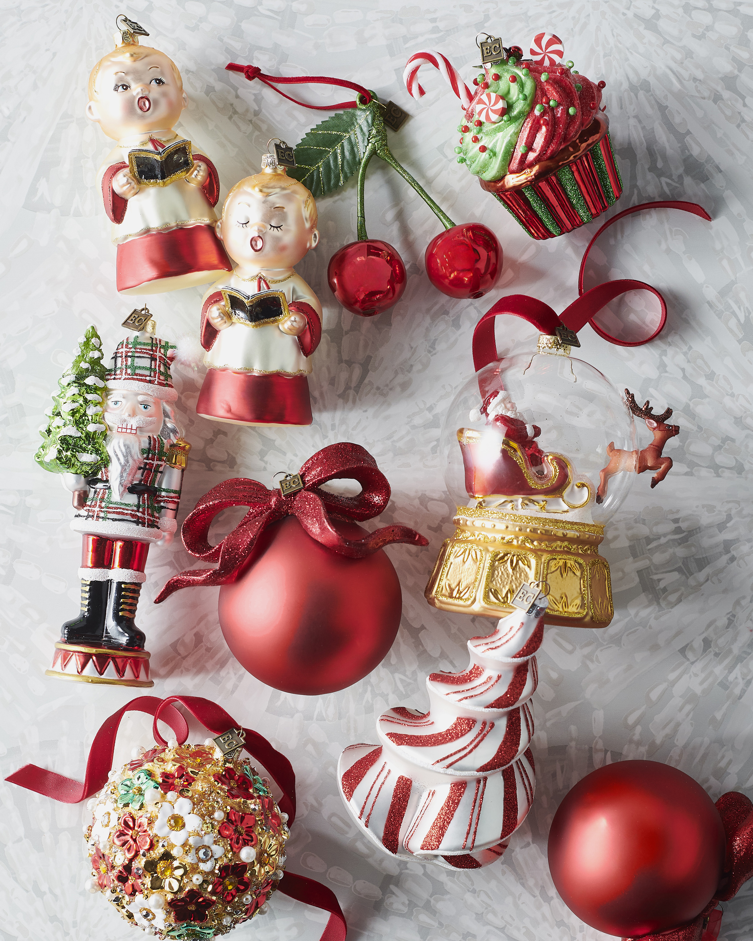 Raz Imports Christmas ornaments for a decorated Christmas tree