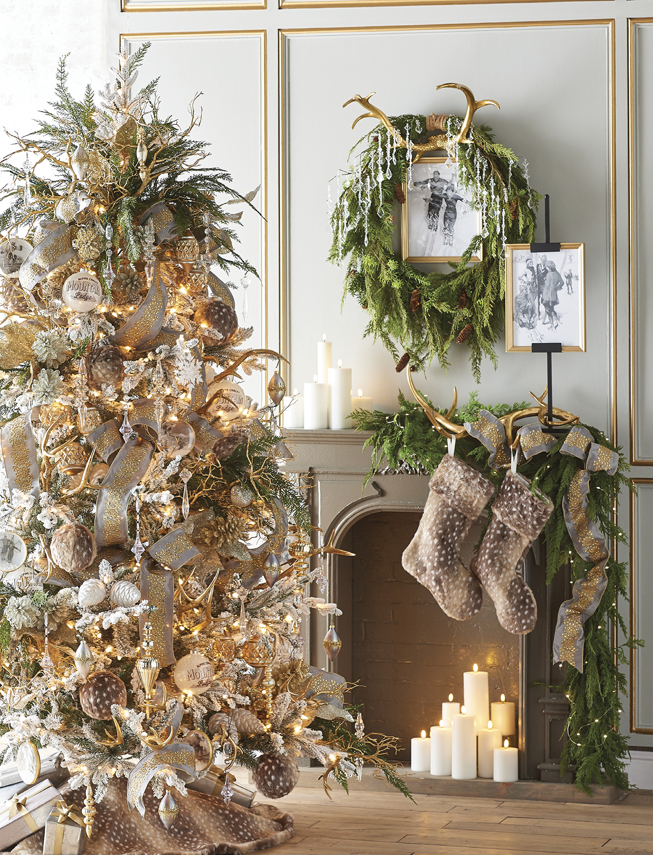 Ball Glitter Gold Silver Plastic Christmas Tree Decor Hanging Pendants Ornaments 
